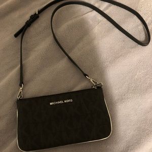Michael Kors Black/ Silver Crossbody